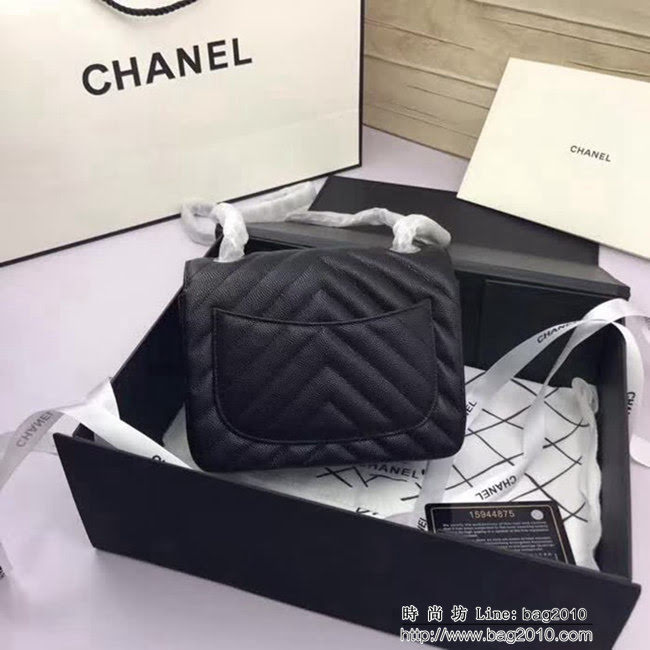 香奈兒CHANEL 升級版V線1115進口球紋皮單肩斜挎鏈條包 DSC1805